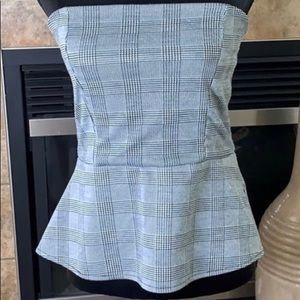 Strapless peplum top (Dynamite)